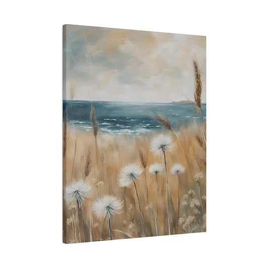 Gorgeous Ocean View on Canva, Digital Art, Modern Home Decor, Vintage Oil Painting on Canva, Housewarming Gift, Gift for Hostess