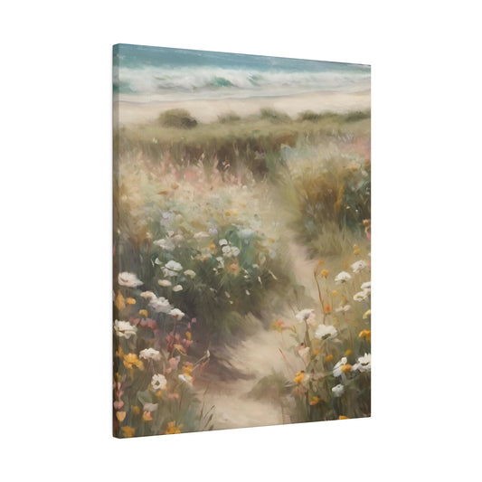 Spring Meadow on Canva, Digital Art, Modern Home Decor, Vintage Oil Painting on Canva, Housewarming Gift, Gift for Hostess